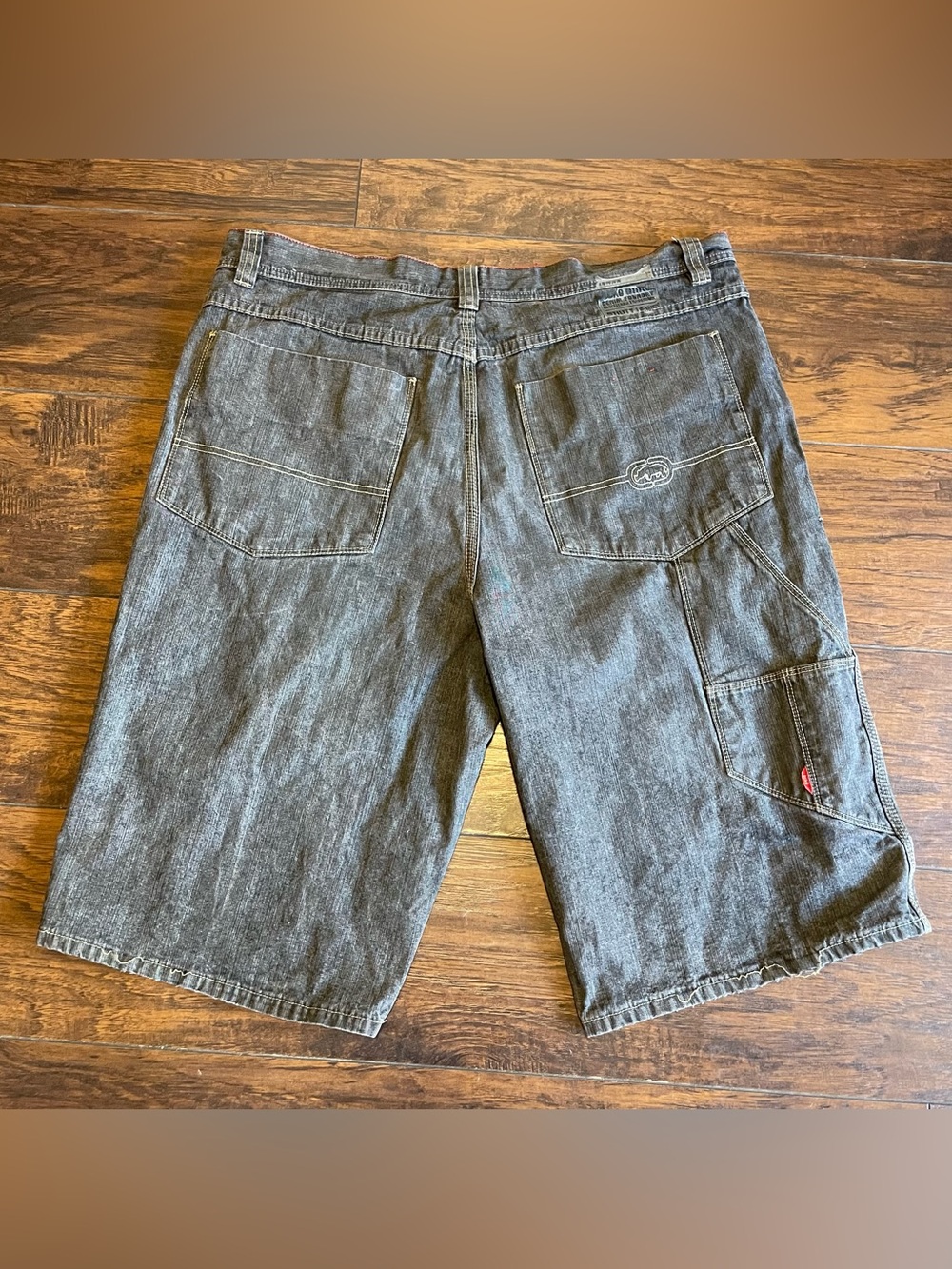 Ecko Unlimited Men's Black Cargo Denim Shorts